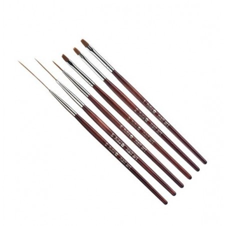 SET DE 6 PINCELES DE DECORACIÓN UÑAS POLLIE - DAGMAGROUP