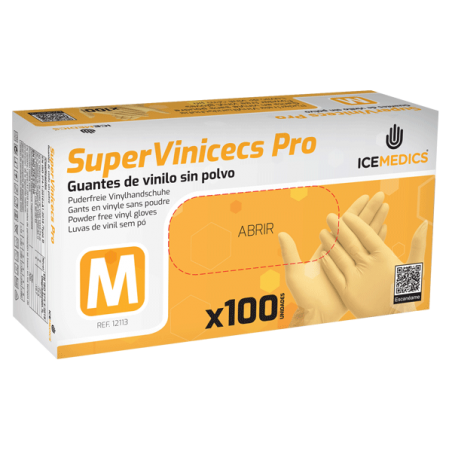 GUANTES VINILO TALLA M SUPER VINICECS 100 UDS - DAGMAGROUP