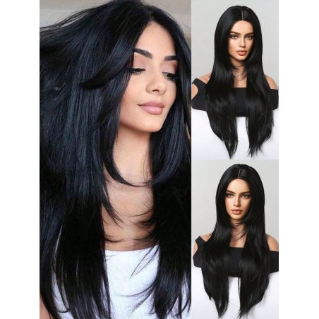 PELUCA NEGRA CON FLECO