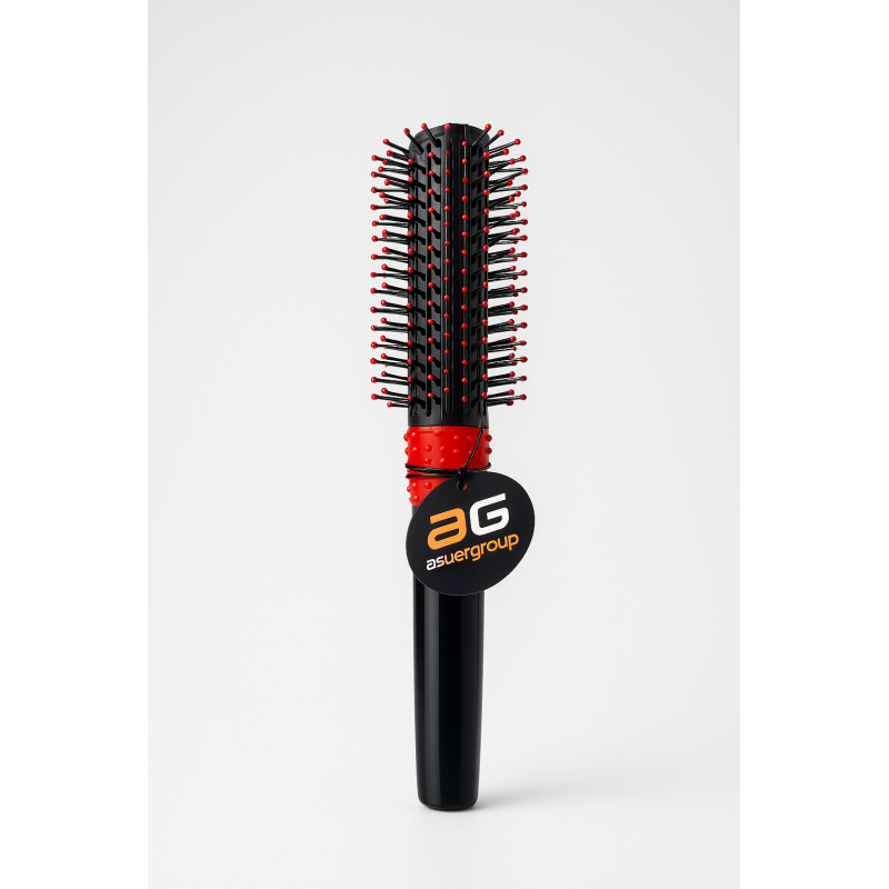 CEPILLO REDONDO PÚAS DE PLÁSTICO SUAVE Y CON BOLITAS - ASUER