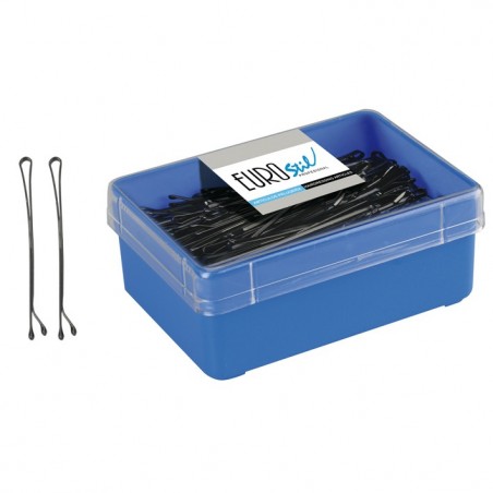 CAJA CLIPS EUROSTIL NEGRO 60 MM